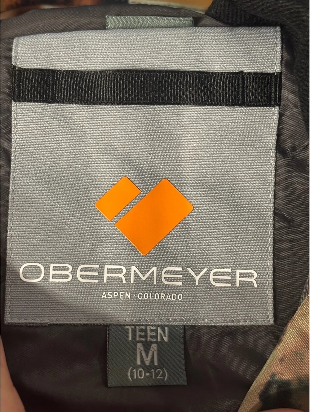 Obermeyer Gage Teen Boys Medium Ski Jacket Amber Cloud NWT Waterproof